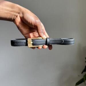 Black navy belt with gold buckle
